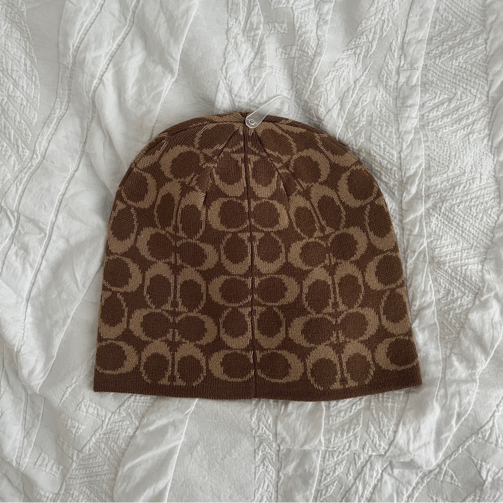 coach - signature logo beanie